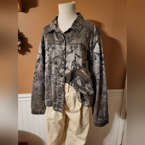 Chico's Silver Light Jacket - Picture 2 of 6